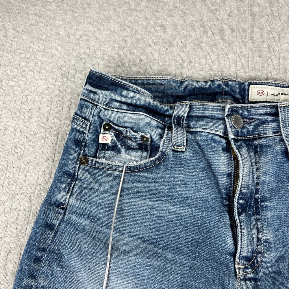 AG Adriano Goldschmied Bootcut Jeans Women 26/25X26 Blue Raw Hem High Rise - Picture 10 of 16